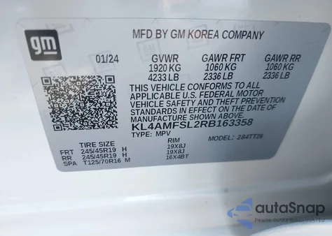 2024 Buick Encore Gx Avenir Fwd z USA, uszkodzony, nr VIN KL4AMFSL2RB163358